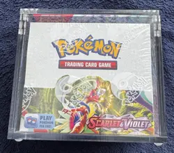 Pokemon TCG Scarlet & Violet Base Set Booster Box In Acrylic Case - Image 1