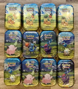 12-Pokemon Ascended Heroes Assorted Artwork Mini Tins - Image 1