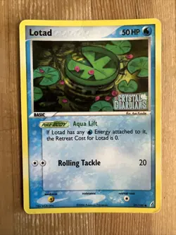 Pokemon TCG Lotad EX Crystal Guardians 55/100 Reverse Holo Common DMG - Image 1