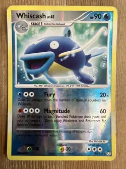 Whiscash - 40/123 - Pokemon Mysterious Treaures Reverse Holo Rare DMG - Image 1