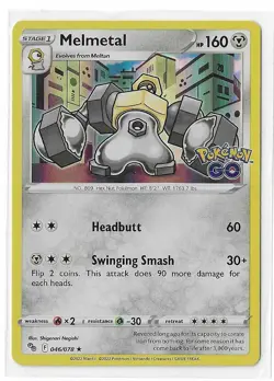 Melmetal Holo Rare 046/078 Pokemon Go Pokemon 2022 NM - Image 1