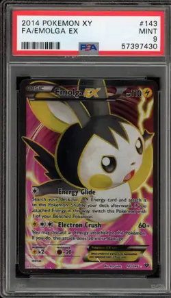 Pokemon Emolga EX XY Full Art #143 PSA 9 Mint - Image 1