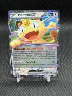 🔥 Meowth EX 62/88 Double Rare Perfect Order NM EN Mega Evolution Pokemon TCG - Image 1
