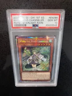 Yu-Gi-Oh! Wynn the Wind Channeler ROTD-EN086 First Edition Starlight Rare PSA 10 - Image 2