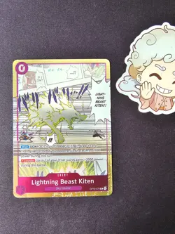 OP15-076 Lightning Beast Kiten FOIL -One Piece TCG - OP-15 Dash Pack -English NM - Image 1