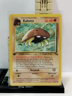 Kabuto 1999 Fossil 1st Edition 50/62 Pokemon WOTC “King Kabuto” LP-NM - Image 2