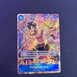 One Piece Card Game 🏴‍☠OP08-052 Portgas.D.Ace RARE NM Alt Art Foil ENGLISH - Image 1