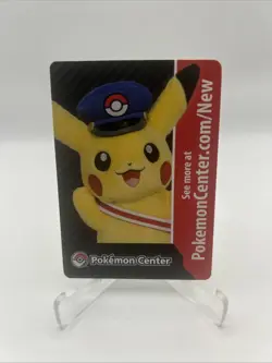 2017 Special Delivery Hat Pikachu Plush Pokemon Center Promo Insert Card - Image 1