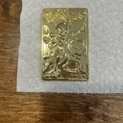 1999 Pokemon Mewtwo Gold Bar Card Limited Edition Burger King Gold Plated - Image 1