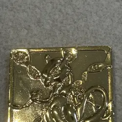 1999 Pokemon Mewtwo Gold Bar Card Limited Edition Burger King Gold Plated - Image 4