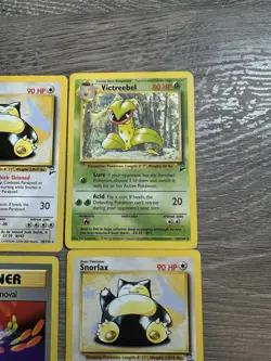 Pokemon Wotc Base Set 2 4 Rare Vintage Card Collection Lot Snorlax Victreebell - Image 3
