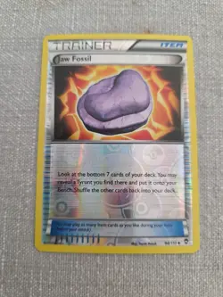 Jaw Fossil 94/111 XY Furious Fists Reverse Holo Pokemon NM - Image 1