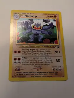 Machamp 43 Black Star Rare Promo Pokemon Card WOTC Light To Moderate Play - Image 1