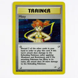 Gym Heroes Misty Holo Rare Pokemon Trainer Card #18/132 (Has Small Crease) MP - Image 1