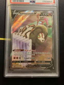 PSA 9 Sandaconda V 252/264 -Alternative Art Pokemon Card- Fusion Strike MINT (t) - Image 2