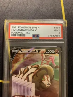 PSA 9 Sandaconda V 252/264 -Alternative Art Pokemon Card- Fusion Strike MINT (t) - Image 3