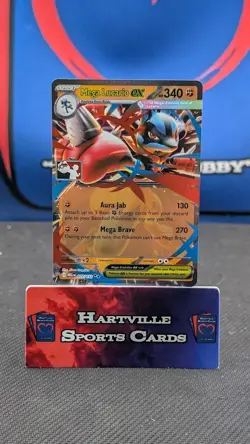 Mega Lucario ex - Prize Pack Series Cards - 077/132 Stamped Foil Promo - Image 1