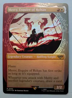 The Lord of the Rings Mtg. Merry, Esquire of Rohan Foil Showcase NM Condition - Image 1