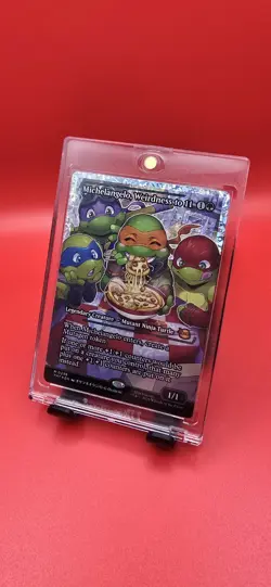 Michelangelo, Weirdness to 11 (Fracture Foil) Teenage Mutant Ninja Turtles Foil - Image 1
