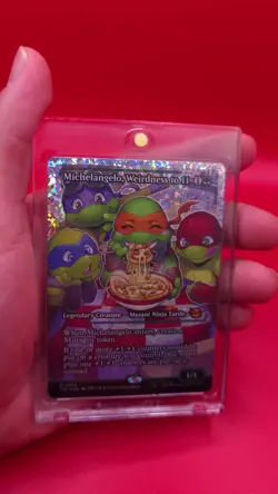 Michelangelo, Weirdness to 11 (Fracture Foil) Teenage Mutant Ninja Turtles Foil - Image 2