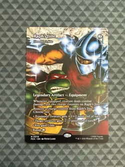 MTG Raph’s Jitte #0019 Borderless Mythic TMNT Source Material (PZA) - Image 1