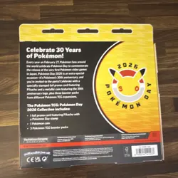 Pokemon Day 2026 Collection Box Exclusive Promo Pikachu Card & 3 Booster Packs - Image 2