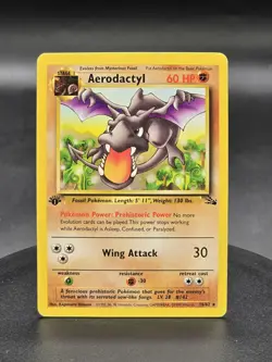 Pokemon TCG Aerodactyl 1/62 Fossil 1st Edition Non-Holo Rare Card - Image 1