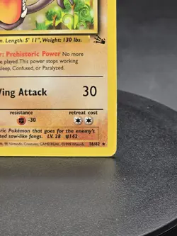 Pokemon TCG Aerodactyl 1/62 Fossil 1st Edition Non-Holo Rare Card - Image 5