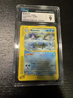 Blastoise Pokemon 2002 Expedition 4/165 Holo CGC 9 - Image 1