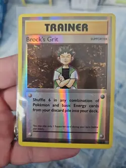 Brocks Grit ( 74/108 ) Trainer Reverse Holo Foil Pokemon XY Evolutions Card - Image 1