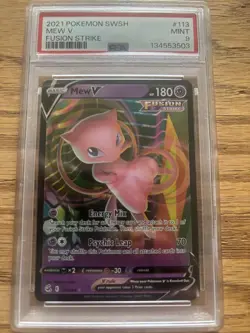 2021 Pokemon SWSH Mew v Fusion Strike #113 PSA 9 - Image 1