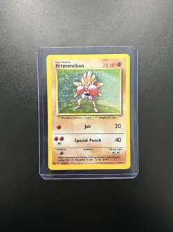 Pokemon TCG Hitmonchan Base Set 7/102 Holo Rare Vintage 1999 LP Unlimited - Image 1