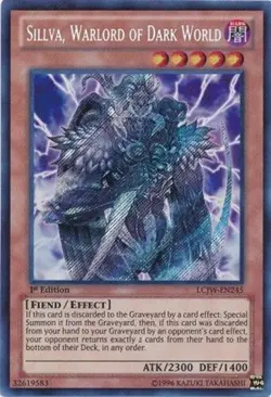 * SILLVA, WARLORD OF DARK WORLD * LP 1ST EDITION SECRET RARE LCJW-EN245 YUGIOH! - Image 1
