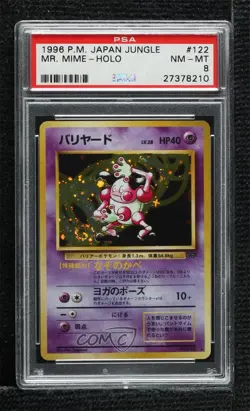 Mr Mime Holo Japanese Pokemon Jungle PSA 8 1997 - Image 1