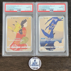 PSA 10 GEM MINT Pikachu 227 Cramorant 226 Stamp Box PROMO Japanese Pokemon f/s - Image 1