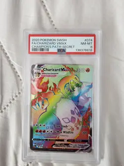 PSA 8 Charizard Vmax #074 2020 Pokemon SWSH - Image 1