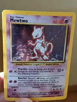 Pokemon: Mewtwo 10/102 Rare Holo. Base set . PL - Image 4