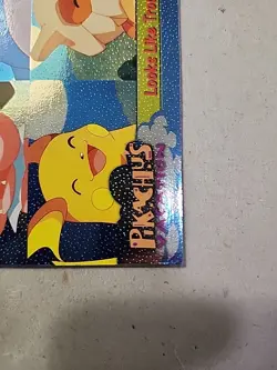 Pokemon Looks Like Trouble... Pokemon Topps Pikachu's Vacation 44 Textured Holo - Image 3