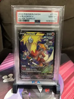 Pokemon TCG Blaziken v TG14/TG30 Holo Ultra Rare Silver Tempest PSA 10 - Image 1