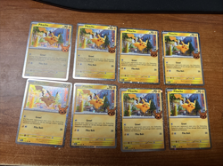 8 Lot 2024 Pokemon SV Trick or Trade BOO-ster Pikachu Cosmos Holo #018/091 - Image 1
