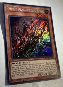 Yu-Gi-Oh TCG Primite Dragon Ether Beryl BLMM-EN130 1st Edition Secret Rare - Image 2