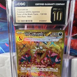 Pokemon Charizard ex CGC 10 Ultra Rare Holo 139/108 Ruler Black Flame 2023 - Image 1
