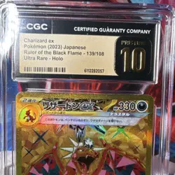Pokemon Charizard ex CGC 10 Ultra Rare Holo 139/108 Ruler Black Flame 2023 - Image 3
