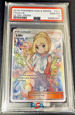 2018 Pokemon Sun & Moon Ultra Prism #151 FA Lillie PSA 10 GEM MINT - Image 1