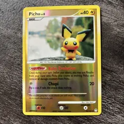 Pokemon Pichu 93/123 Reverse Holo Mysterious Treasures LP - Image 1