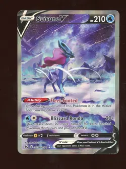 2023 Pokemon SWSH Crown Zenith Galarian Gallery #GG38 Suicune V - Image 1