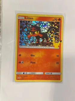 Pokemon TCG Litten 15/25 HOLO 25th Anniversary Mcdonalds 2021 - Image 1