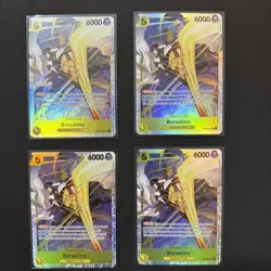 One Piece TCG EB04-058 Borsalino Yellow SR X4 Playset Near Mint - Image 1