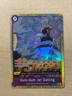 One Piece Gum-Gum Jet Gatling Alt Art OP03-072 R Best Vol. 2 PRB-02 English - Image 1