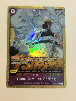 One Piece Gum-Gum Jet Gatling Alt Art OP03-072 R Best Vol. 2 PRB-02 NM ENGLISH - Image 1
